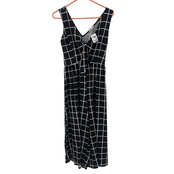 Charlotte Russe Pants - CHARLOTTE RUSSE Jumpsuit Size Small NWT Black White Grid Comfy Casual Stretch